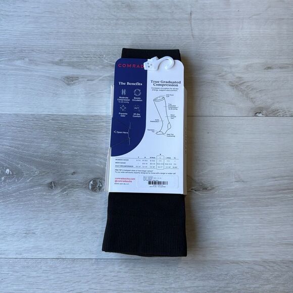 Comrad Compression Nylon Knee High Socks black size Large New With Tags - Picture 7 of 8